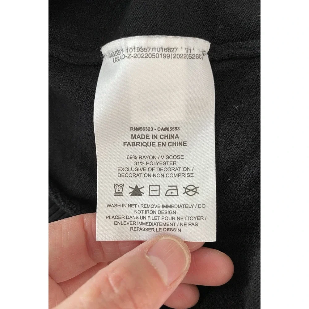 Nike Men's L Black Stretchy Rayon Blend Long Sleeve Crew Neck Pullover Sweater